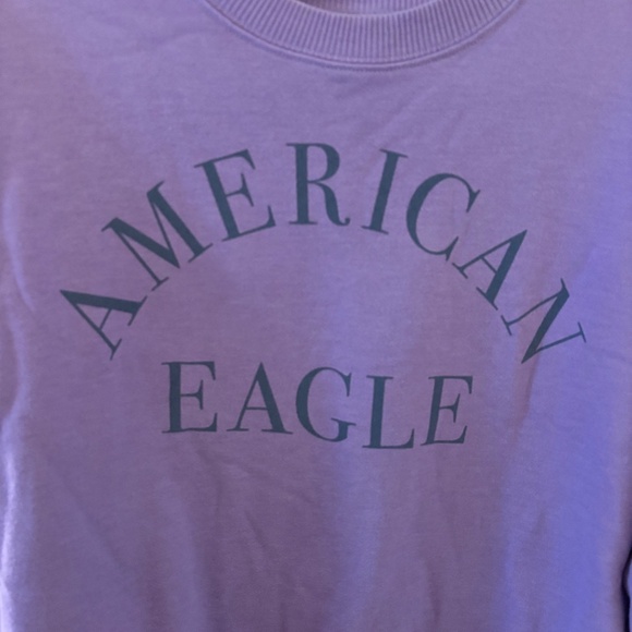 American Eagle Lilac Purple Logo Crewneck Sweatshirt Medium - Picture 3 of 7